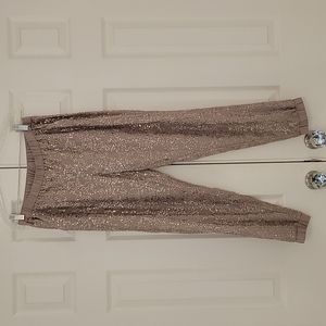 EUC Sequin jogger pants w/pockets.  Sz M.
